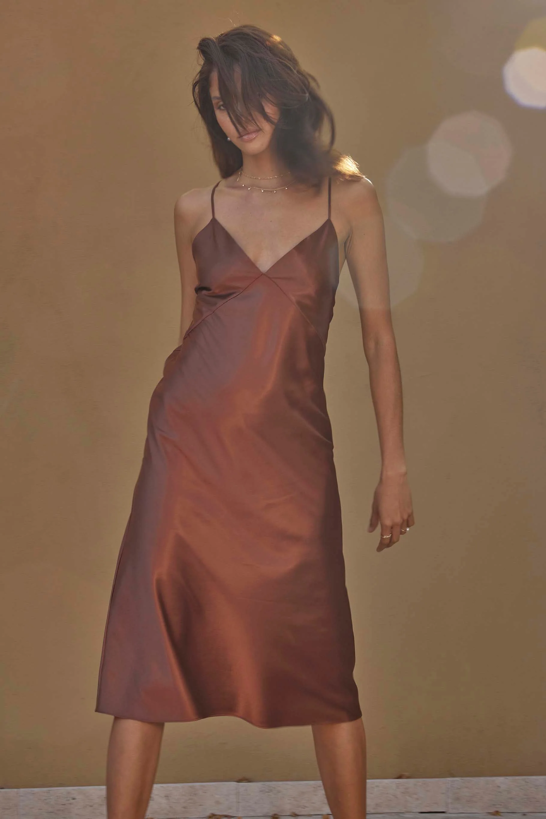 Silky Satin Midi Copper - Image 5
